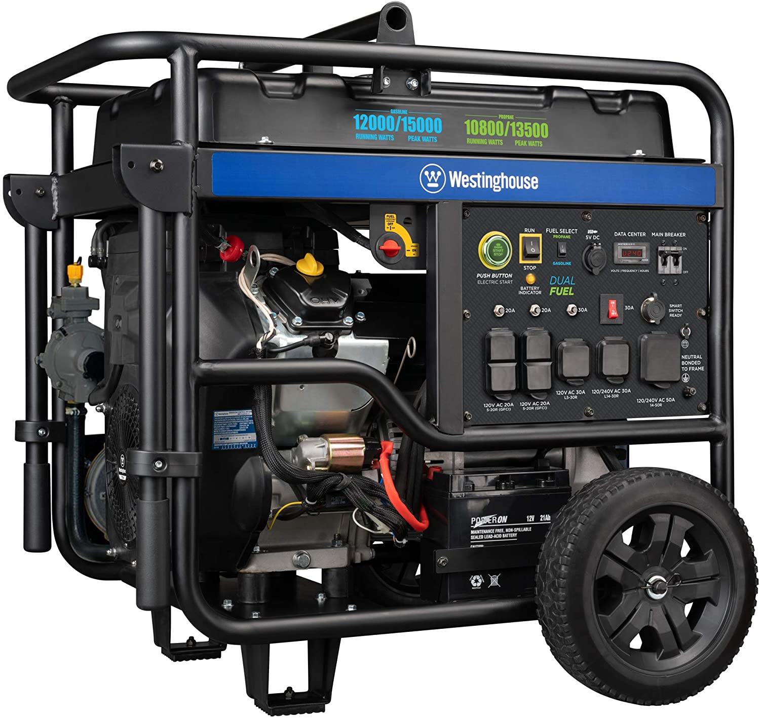 Westinghouse Outdoor Power Equipment WGen12000DF Portable Generator