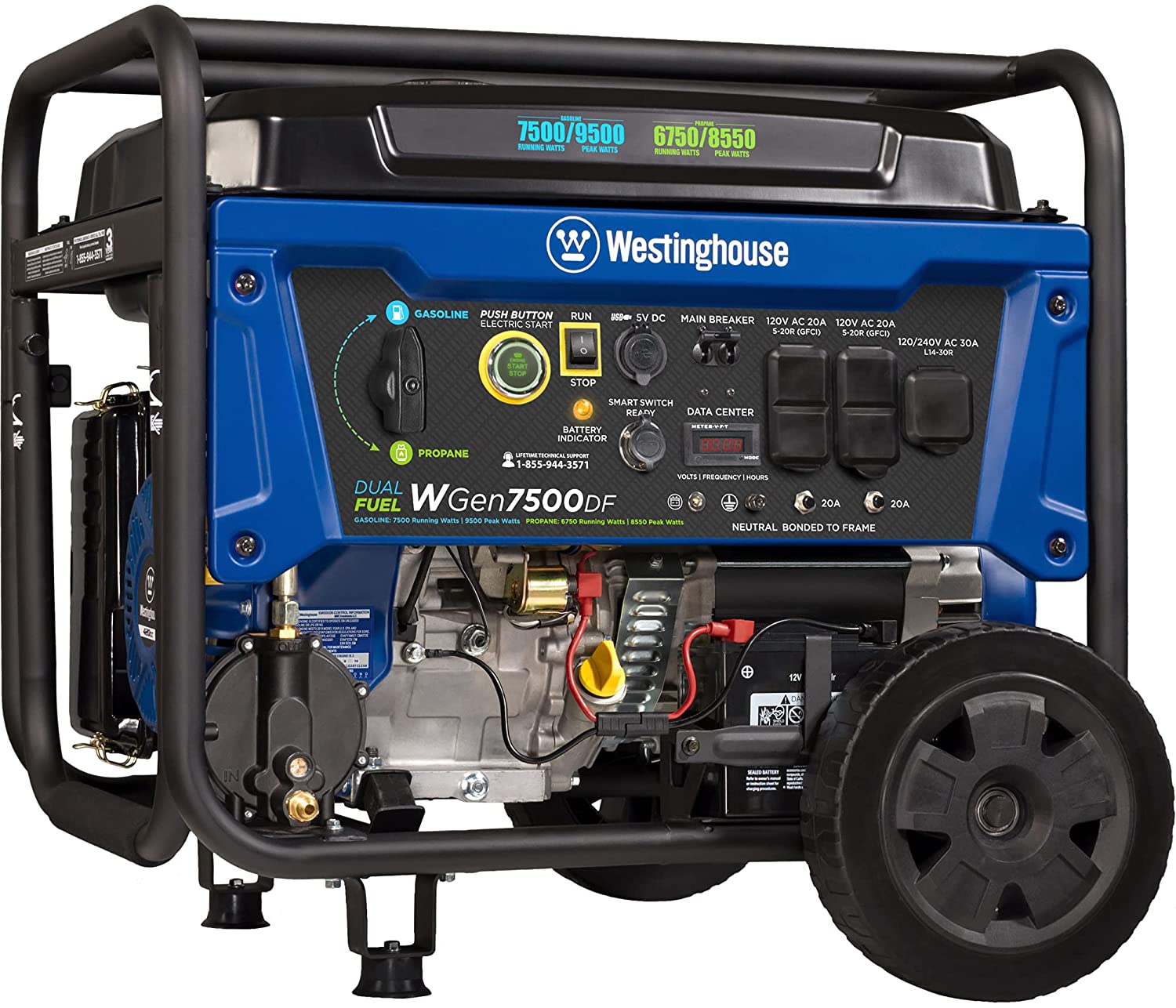 Westinghouse Outdoor Power Equipment WGen7500DF Portable Generator