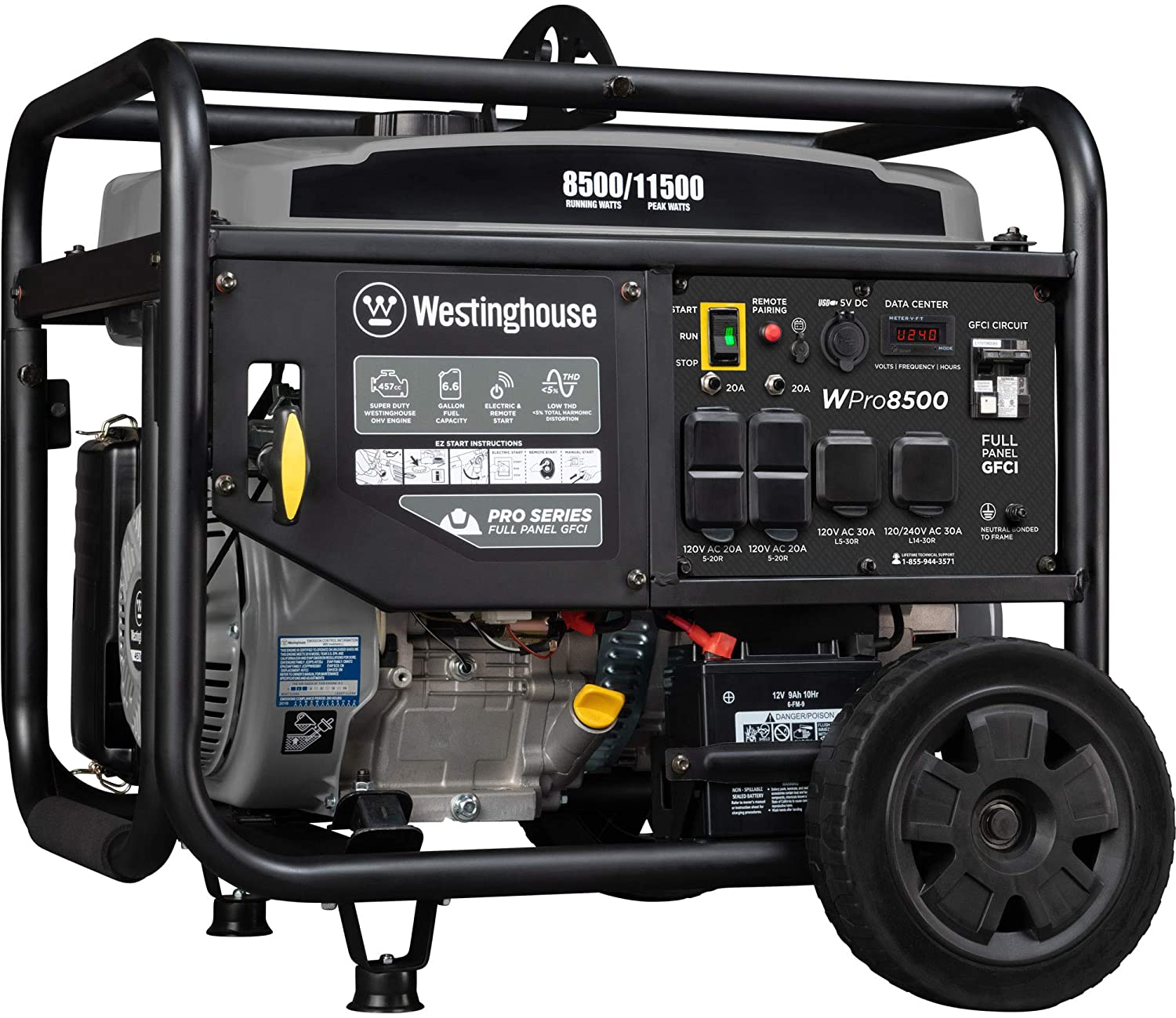 Westinghouse Outdoor Power Equipment WPro8500 Portable Generator